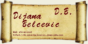 Dijana Belčević vizit kartica
